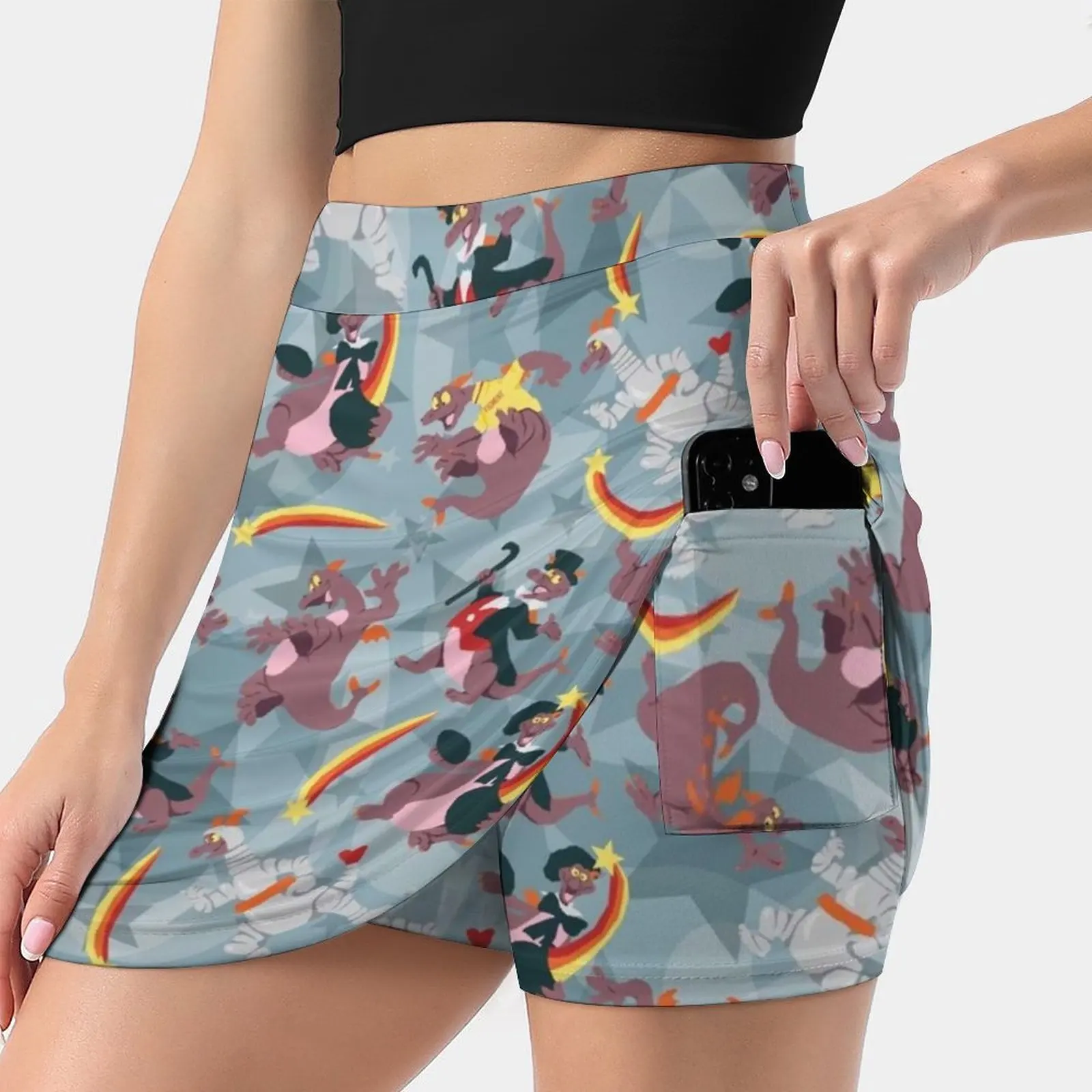 

Imagination Korean Fashion Skirt Summer Skirts For Women Light Proof Trouser Skirt Figment Imagination Rainbow Stars Retro