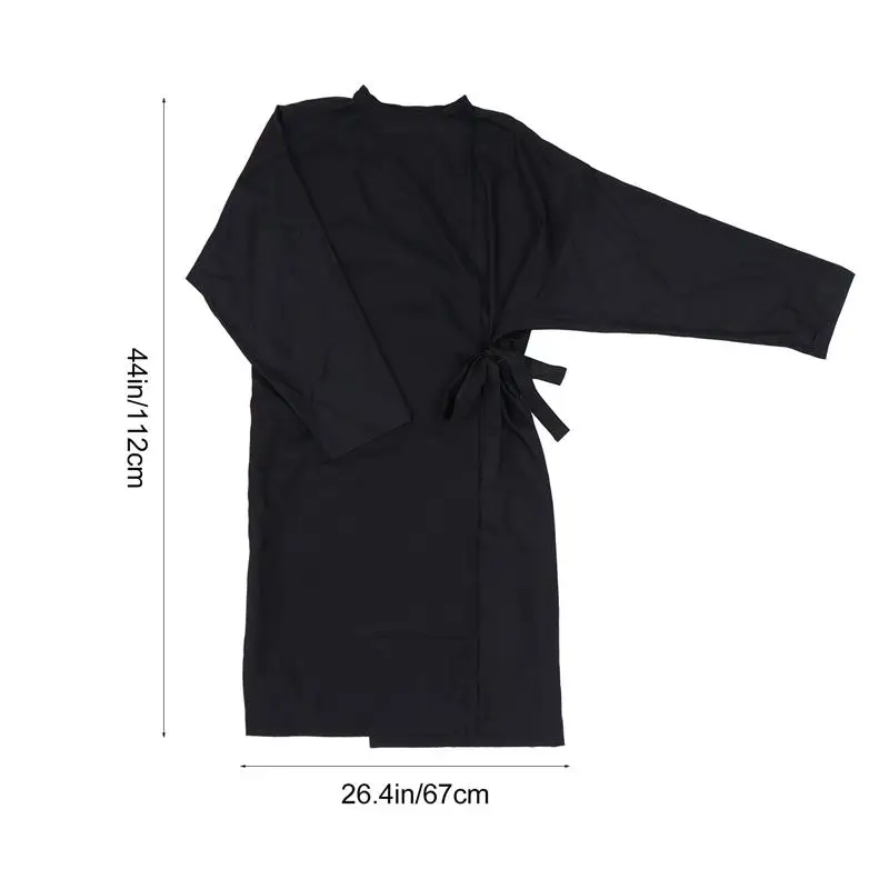 Kimono Style Hairdressing Smock Adjustable Hair Salon Gown Barber Cloth Hair Cutting Dyeing Apron Hair Dyeing Apron Capes 6