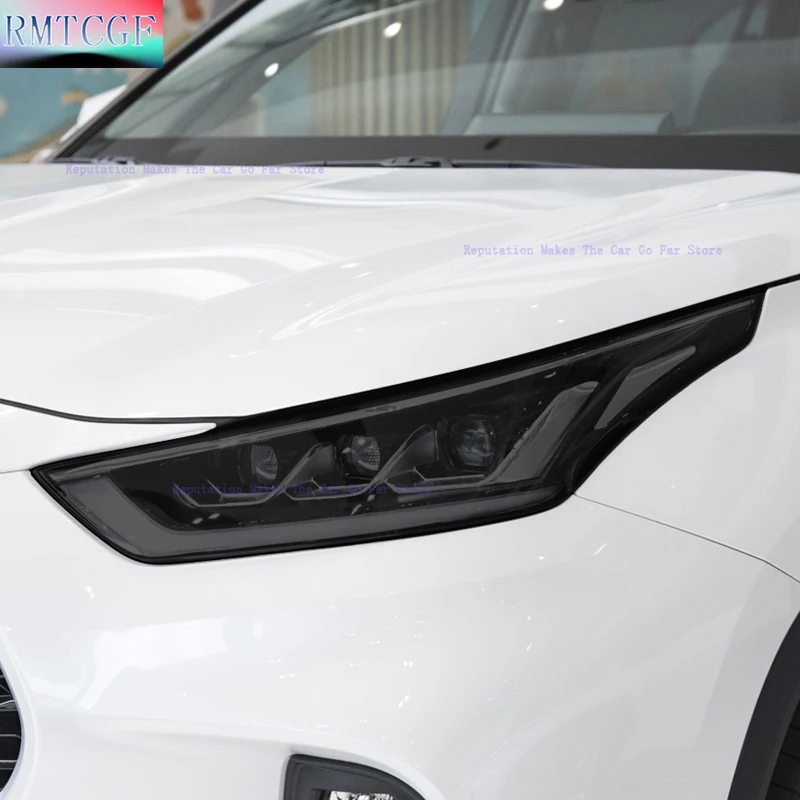 

For Toyota Highlander 2017 2018 2022TPU Black Transparent Car Headlight Protective Film Sticker Styling Decoration Accessories