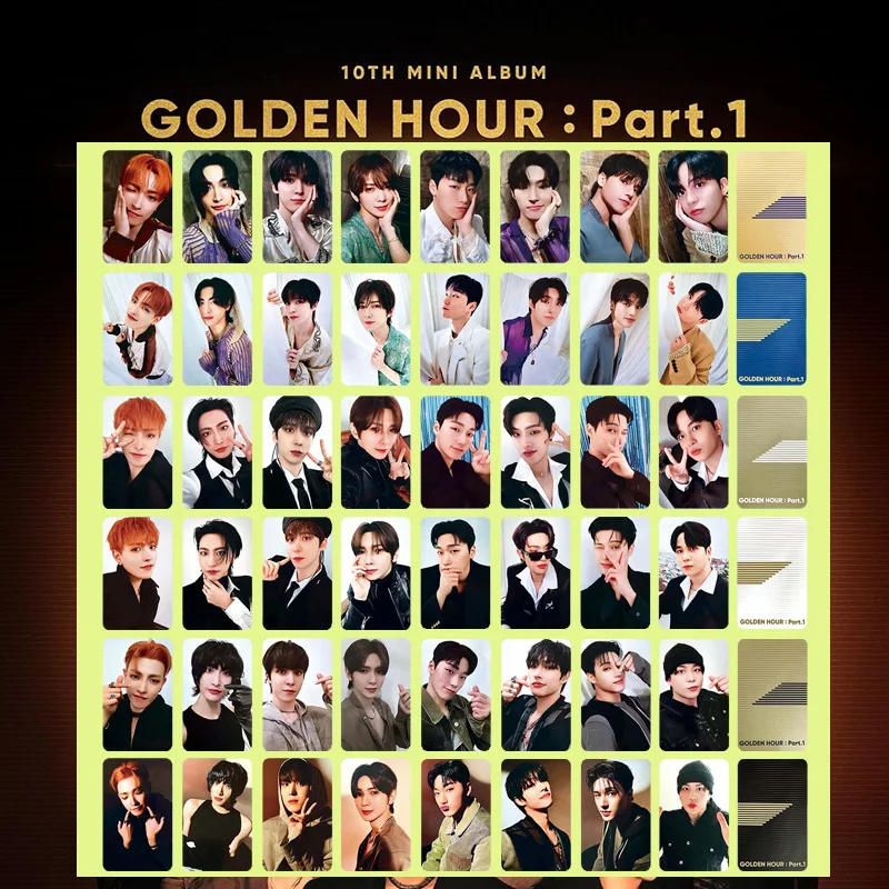 

Альбом KPOP ATEEZ 6/8 шт., золотые часы: Part.1 》 фотокарты WooYoung JongHo HongJoong SeongHwa, личные ломо-карты, счастливые рисования