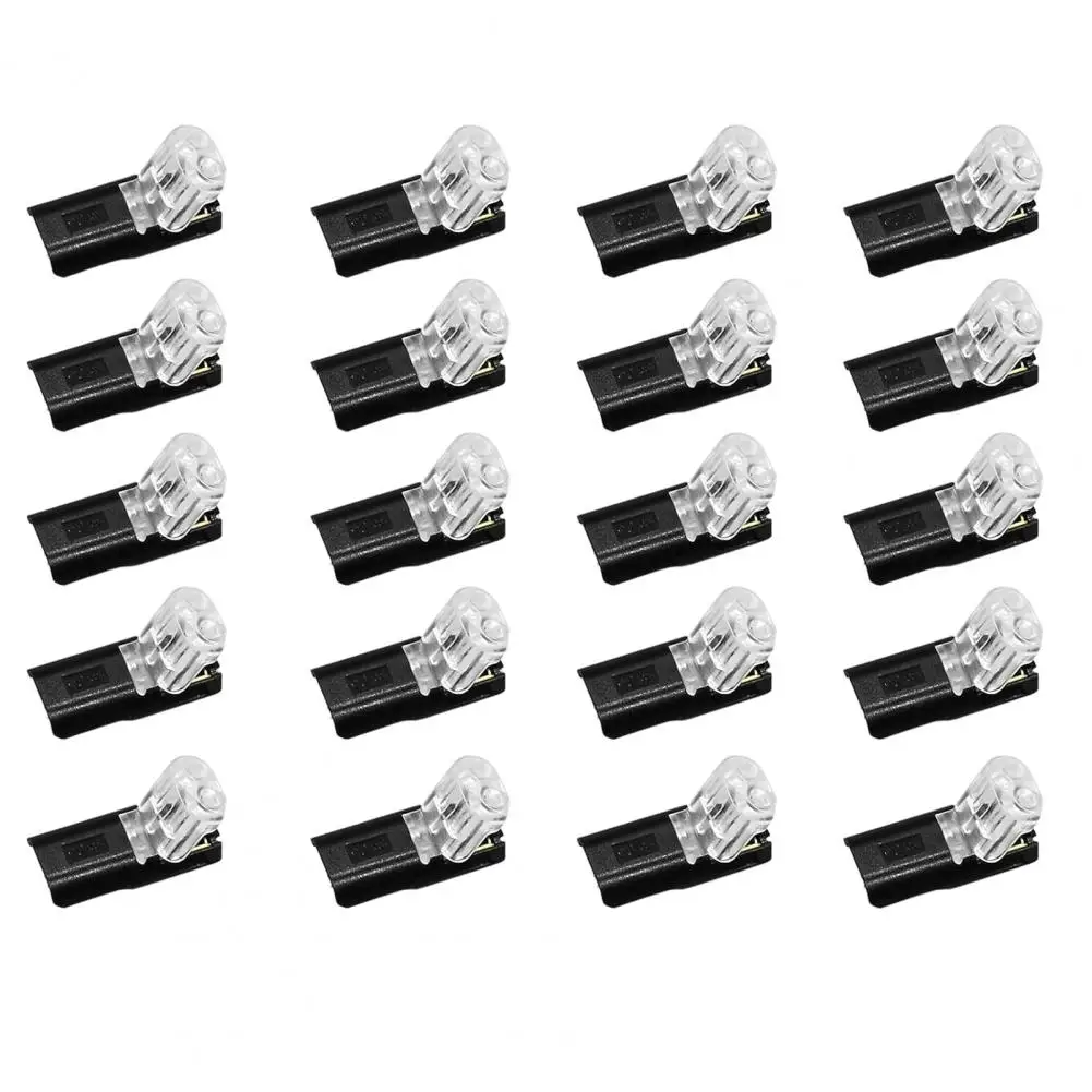 

Low-voltage Wire Connectors 20 Pcs Double-wire Plug-in Led Light Strip Connectors 2 Pin Low Voltage Wire Connectors with for Diy