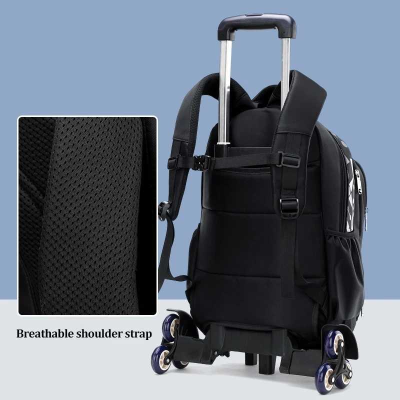 Child luggage school bag On wheels students school Backpack can climb stairs Casual suitcase 6-13 years Children travel backpack 5