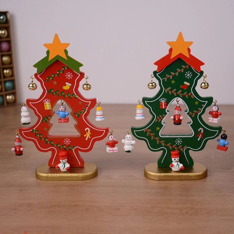 Mini-Wood-Christmas-Tree-Decoration-Gift-Cute-Home-Desktop-Office-Craft ...