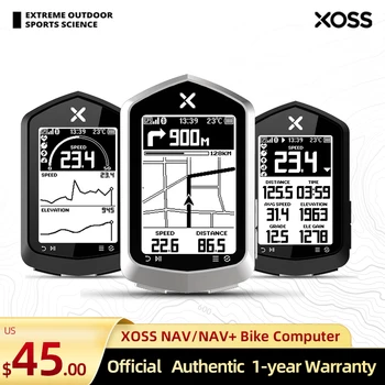 XOSS NAV Plus Computer da bici Tachimetro GPS da ciclismo wireless Navigazione mappa Bluetooth impermeabile ANT+ Velocità di cadenza
