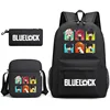 Anime cartoon BLUE LOCK three sets of backpacks for teenagers three sets of large-capacity backpack shoulder bag pen bag 1