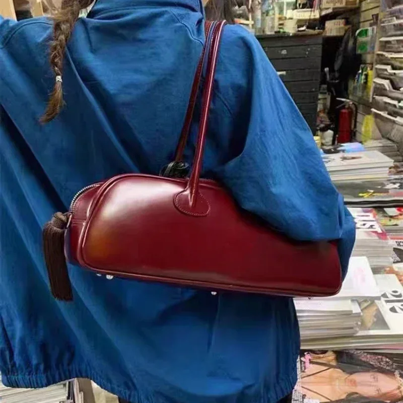 Advanced Sense Retro Pu Zipper Ladies Shoulder Bags Trend Light Luxury Bags for Women Handbag Bolsas Femininas