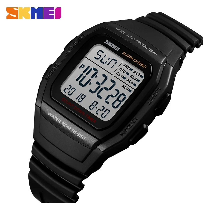 Enhanced Product Title: 

SKMEI Chrono Countdown Men's Luminous Digital Sport Watch