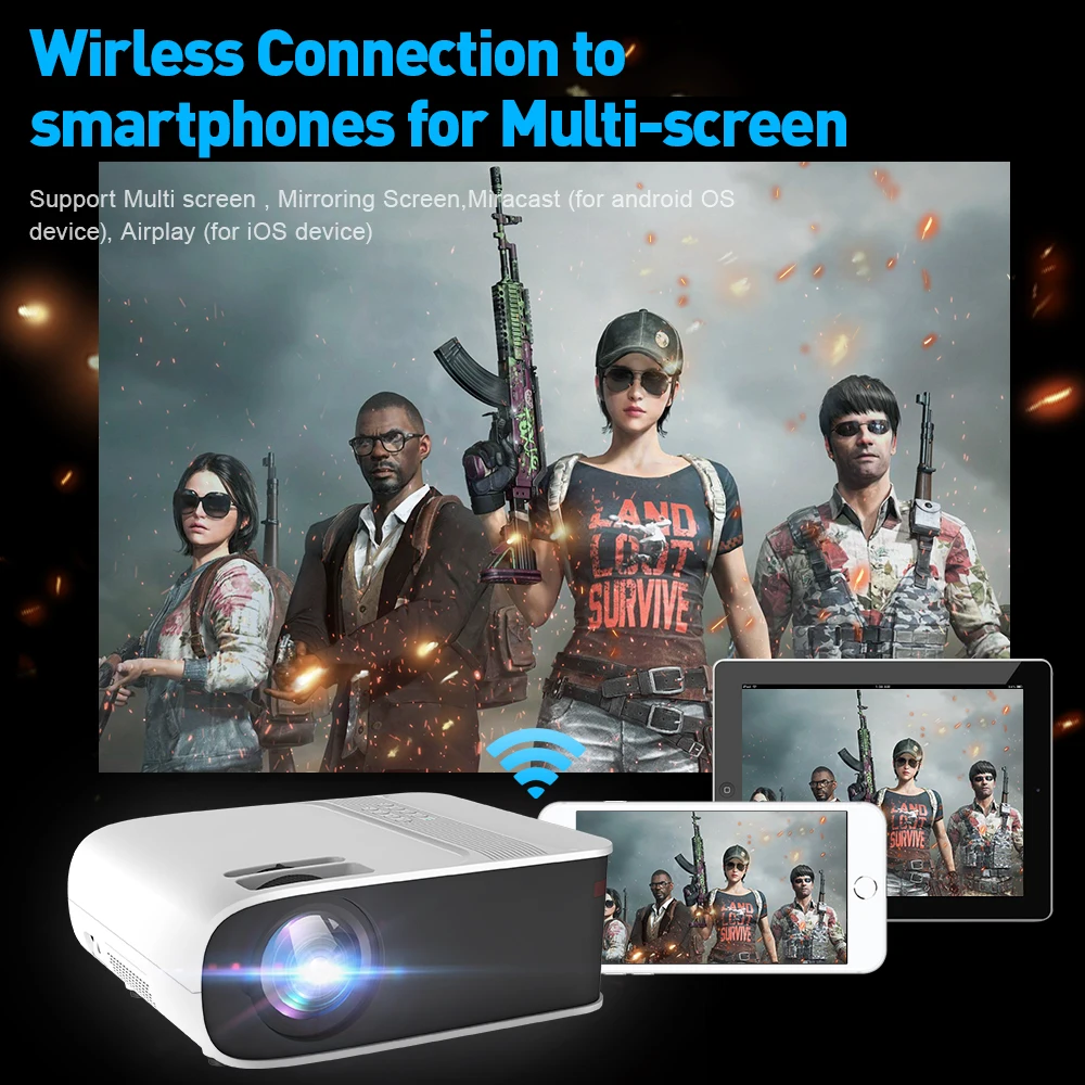 ũ-̴  W32 Ǯ HD 1080P ȵ̵ 10 LED  , 4K ڵ   Ȩ þ ó׸