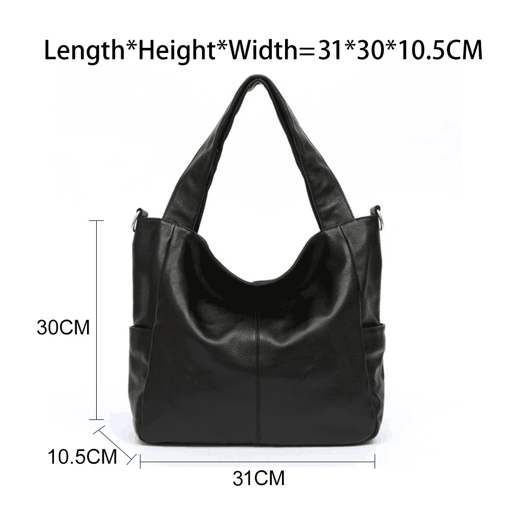Zency Pure White Shoulder Bag Genuine Leather Women Tote Handbag Large Capacity for Work Wide Handle Crossbody with Long Strap 2