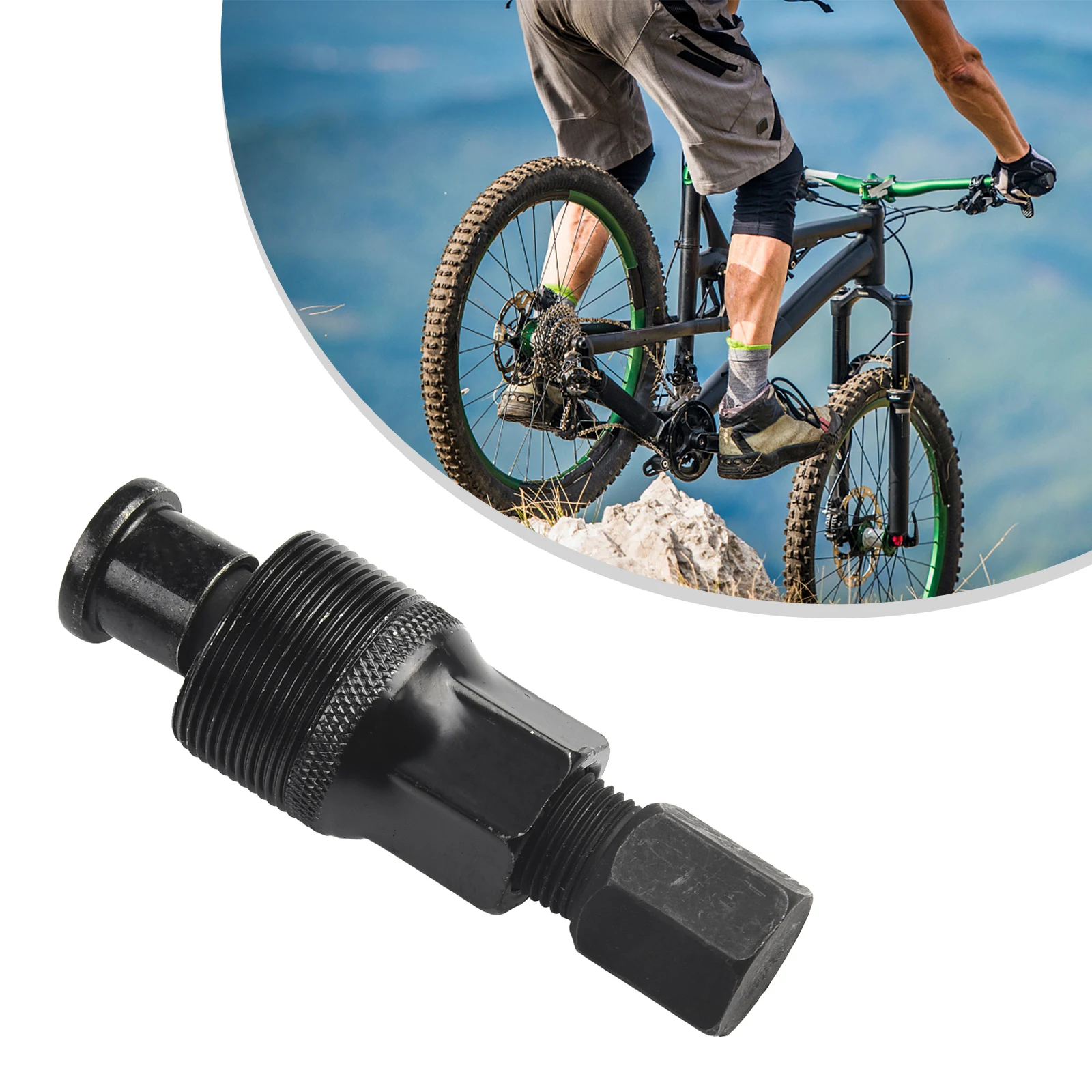 

Durable Bike Crank Puller Removing Tool MTB Part Pedal Repair Tool Splined Steel Tapered Wear-resistance 70*21mm