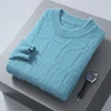 Autumn And Winter Men's Semi-High-Crewneck Mink Cashmere Sweater Padded Knitting With Wool Casual Bottoming Shirt 3