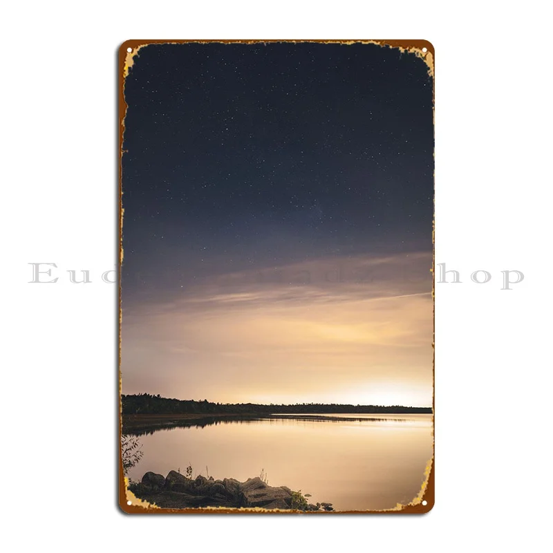 

Звезды над озером в MN, металлическая фотография, Забавный дизайн кинотеатра, таблички для пабов, жестяной знак, плакат