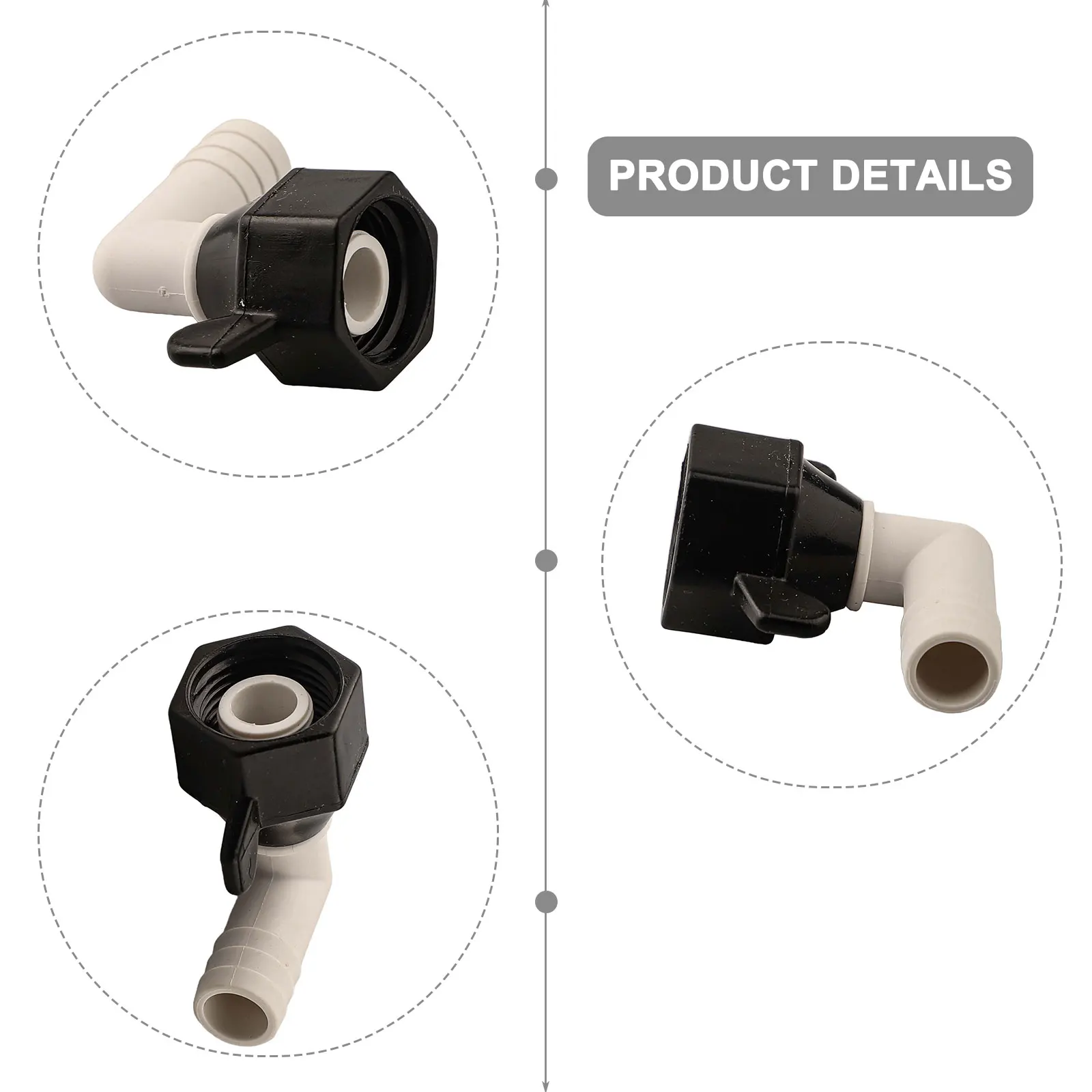 360-degree Rotatable Adapter Barb Elbow Adapter Corrosion-resistant Flexible Installation Heat-resistant RV Plumbing