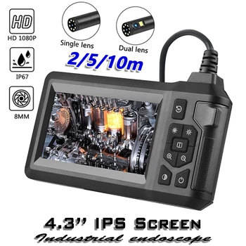 1080P Single Dual Lens Inspection Sewer Automotive Drain Piping Endoscope Hd Camera With Screen Industrial For Cars Equipment 1