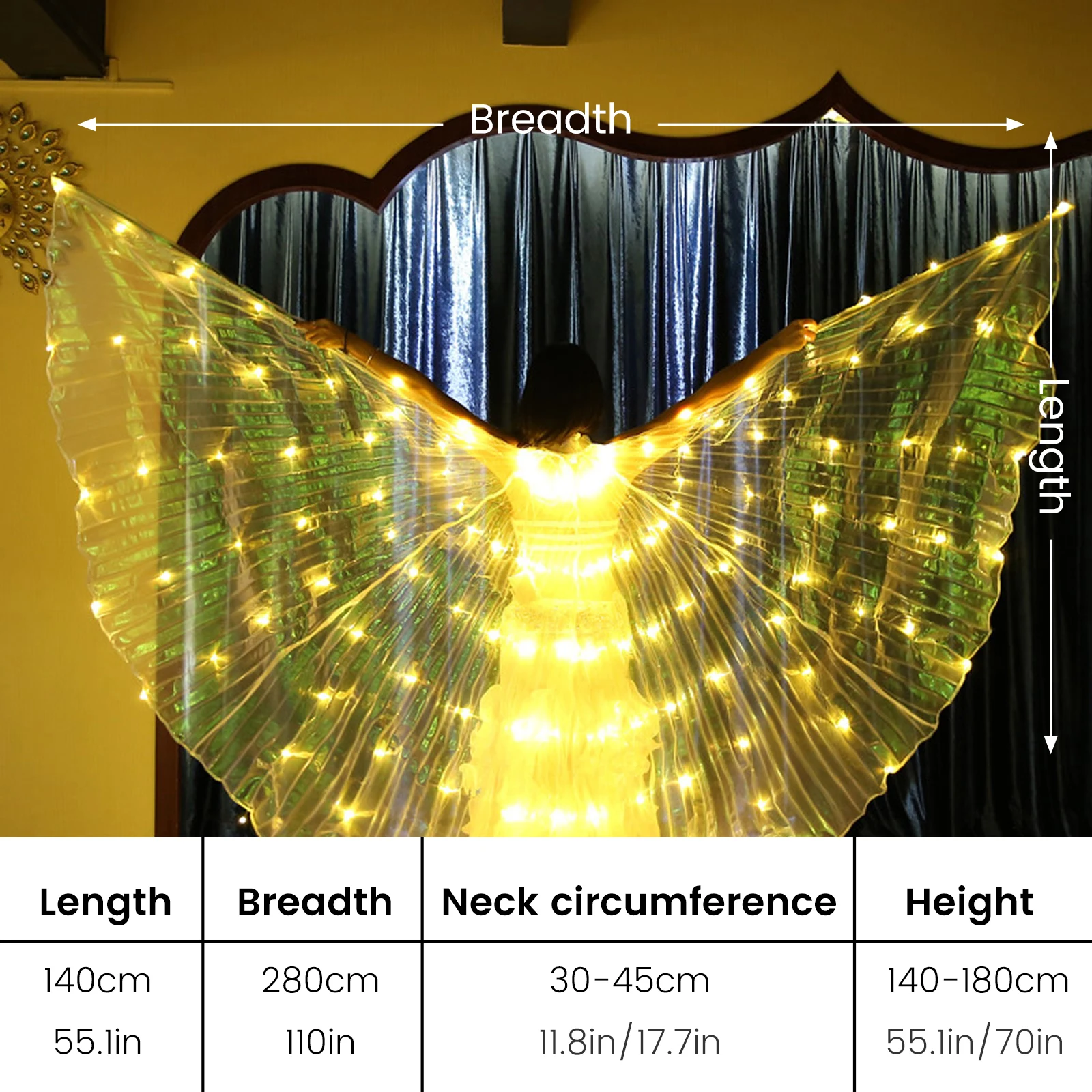 Ali Danza Ventore LED 360° - Ali Di Farfalla Luminose Per Performance E Feste - Foto 11