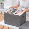 3 Sizes Cube Non-Woven Folding Storage Box for Toys Fabric Storage Bins with Lid Home Bedroom Closet Office Nursery Organizer 6