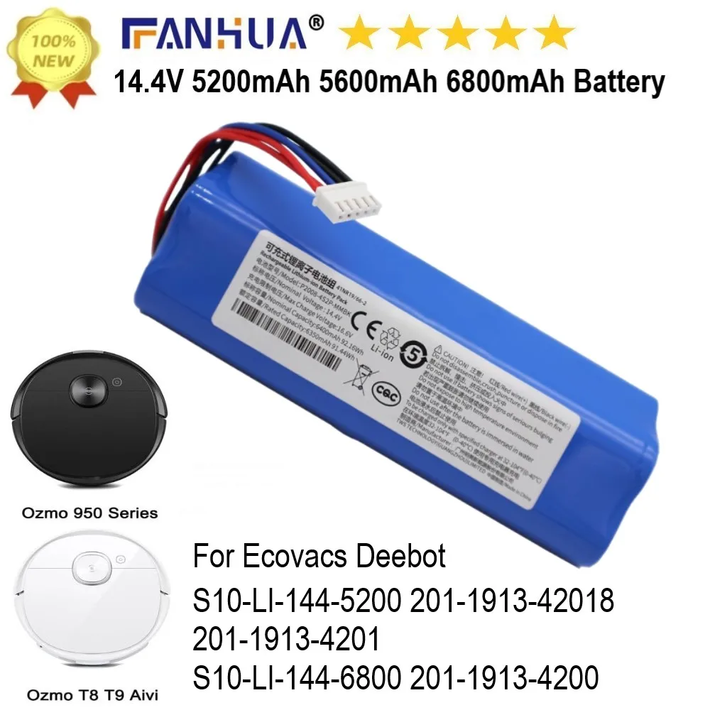 Аккумулятор для пылесоса Ecovacs Deebot T5 T10 T8 Plus DBX11-11/21 DLX11-21/61 201-1913-4201