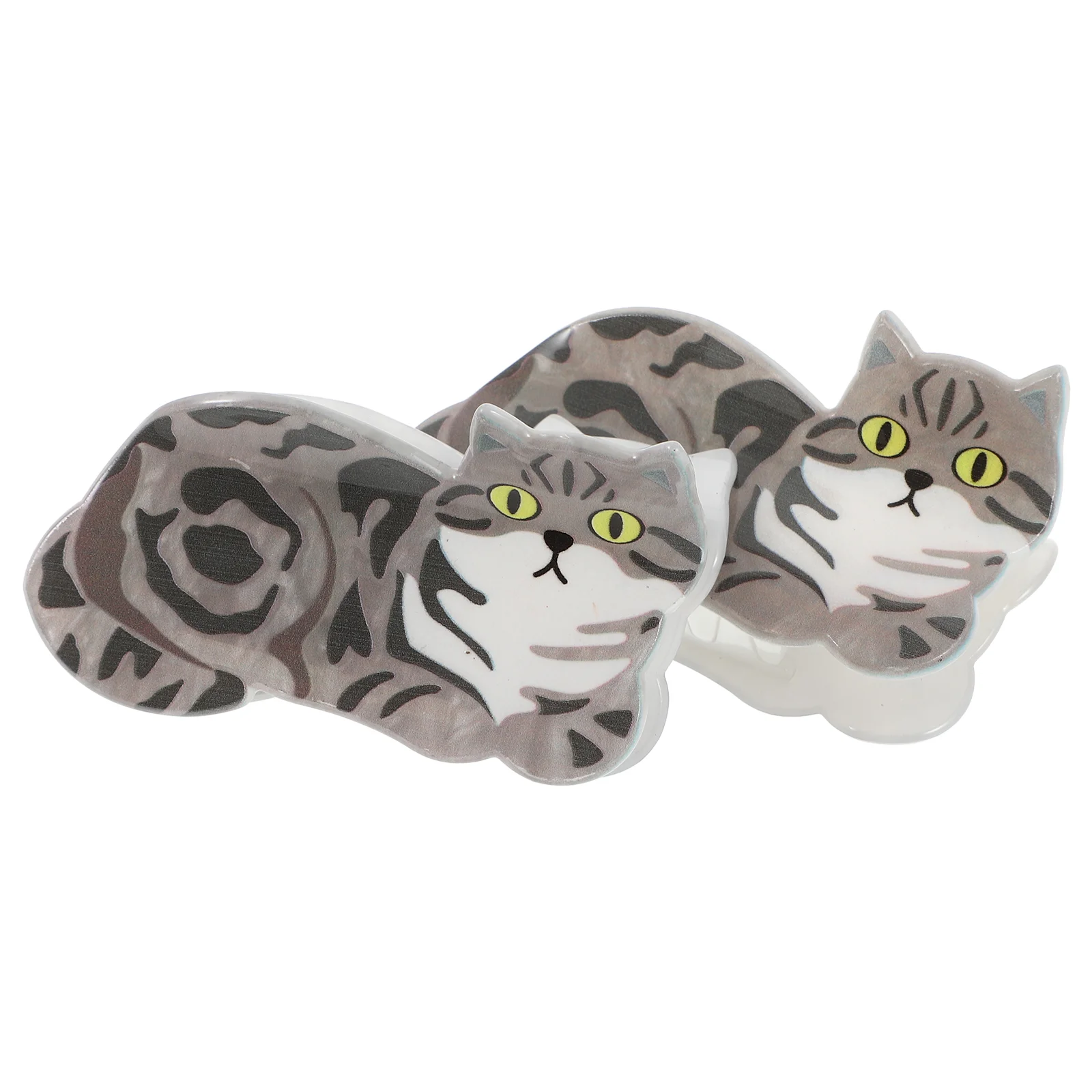 

2 Pcs Cat Hairpin Claw Clip Small Clips for Thick Girls Accessories Decorative Pins