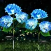 Hydrangea Flower Light LED Solar Outdoor Waterproof Landscape Light Simulation Flower Lamp for Yard Garden House Lawn Decoration 1