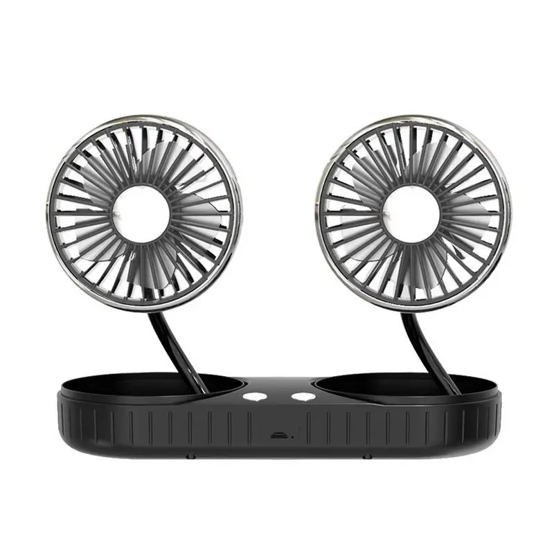 

Dual Head USB Fans Electric Car Cooling Fan Portable Fan For Vehicle Dashboard 360 Degree Rotating 3 Speed Adjustment Mute Desk