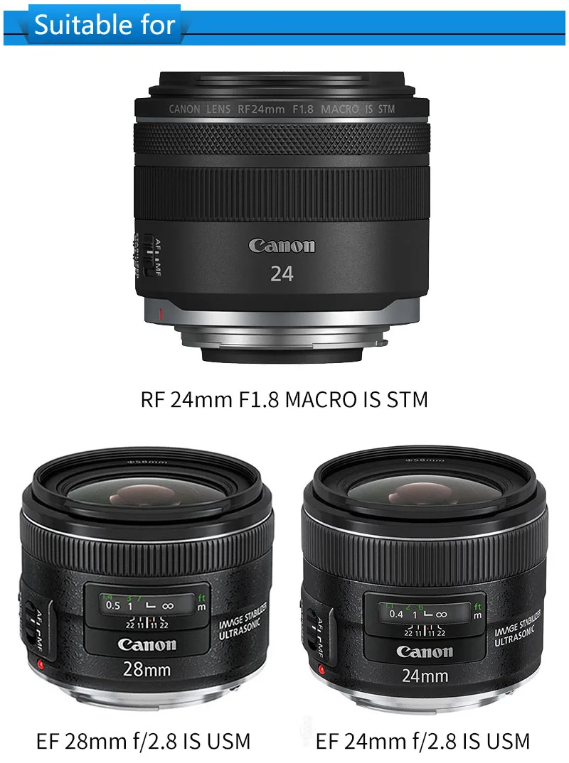 Canon RF24mm F1.8 保護フィルター・フード付属 カメラレンズ,canonフィルターレンズ,サンシェードカバー,rf