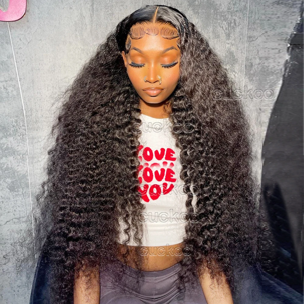 

30 Inch Curly Lace Front Human Hair Wig Glueless Wig Ready To Wear Lace Closure Wig For Women Deep Wave Frontal Wig 13X6 Hd Lace