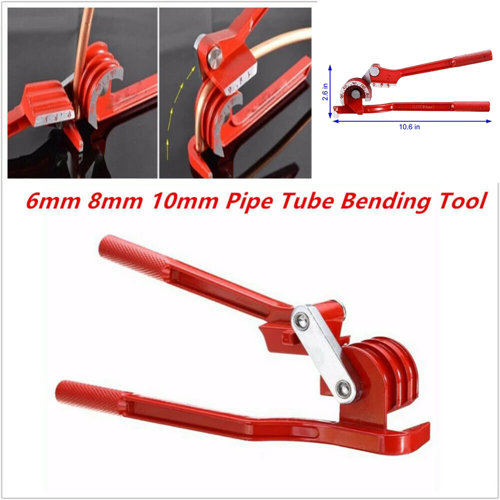 Tube Bender Manual Pipe Bender Tube Bending Machine 180 Degree Metric 6mm 8mm 10mm