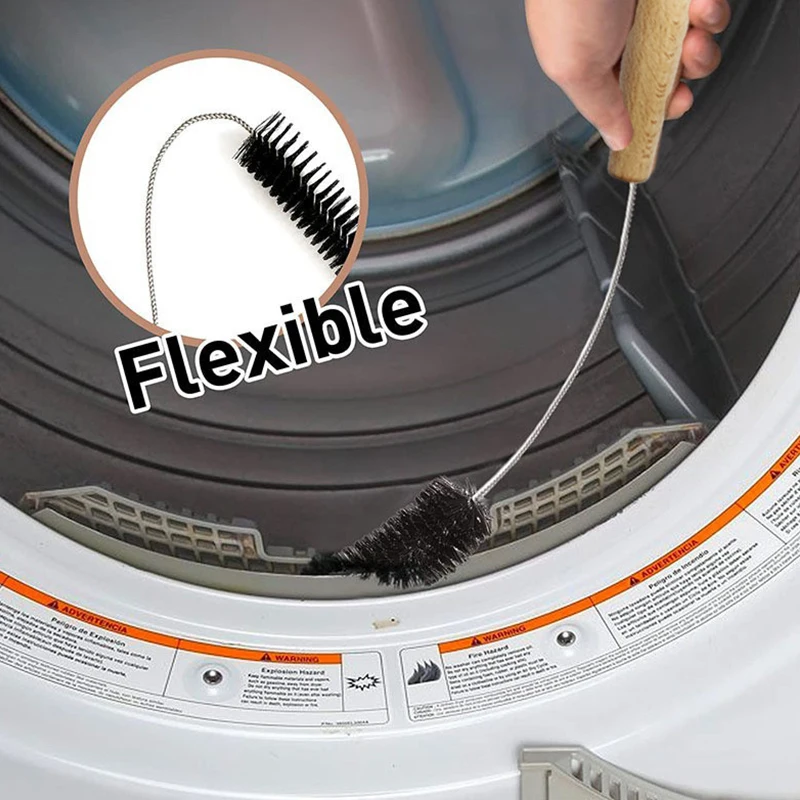 Radiator Cleaner Brush Dryer Machine Brush Pipe Dredging Brush Portable Dryer Washing Machine Brush Cleaning Scrubber images - 6