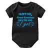 Ain't No Great Grandma Like The One Printed Baby Bodysuit Newborn Short Sleeve Clothes Toddler Boy Girl Rompers Infant Jumpsuit 4