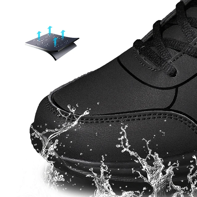 Nouveaux hommes chaussures de course hiver chaud hommes baskets anti-dérapant respirant hommes chaussures de marche à lacets chaussures décontractées souples léger 2