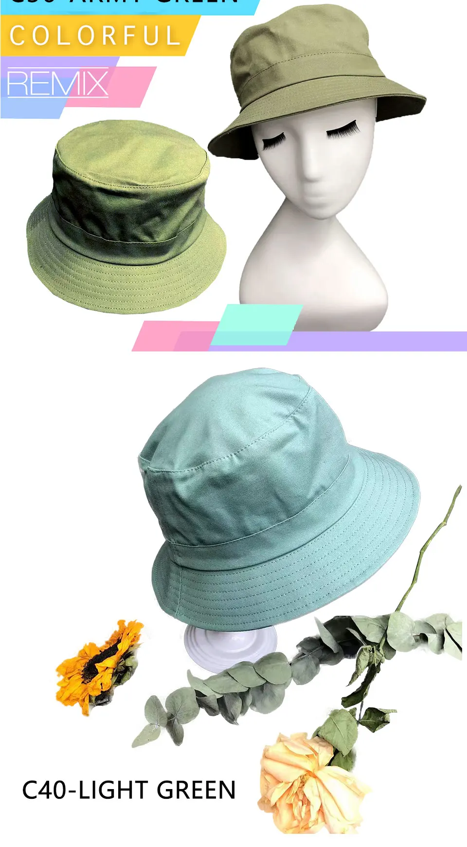 frog bucket hat Sunt Solid Color Spring And Summer Panama Fashion Circle Small Side Beautiful Fisherman's Hat sun bucket hat