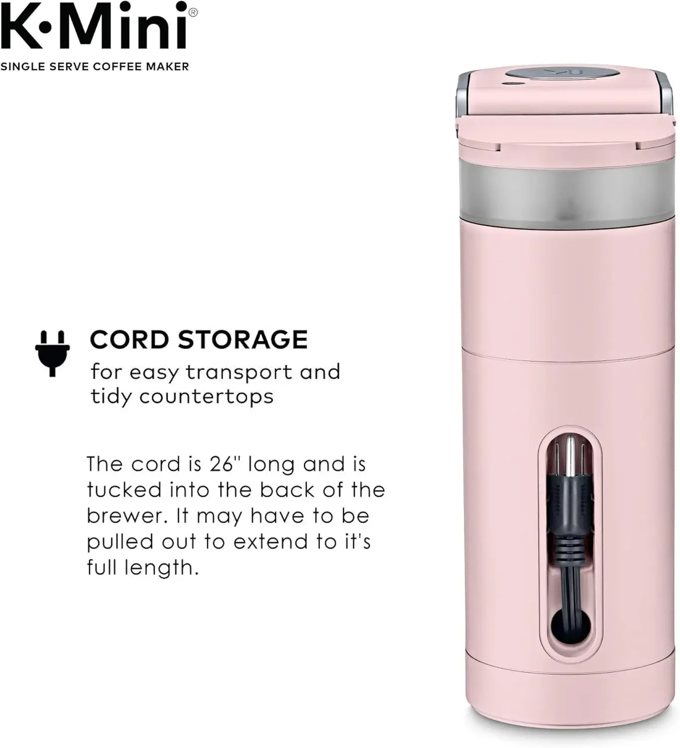 Keurig K-Mini Single Serve K-Cup Pod Coffee Maker, Dusty Rose, 6 to 12 oz. Brew Sizes 5
