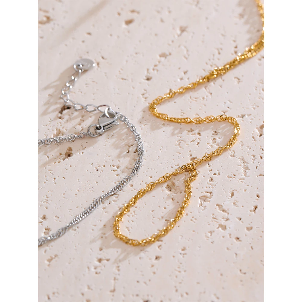 Yhpup Minimalist Stainless Steel Bracelet