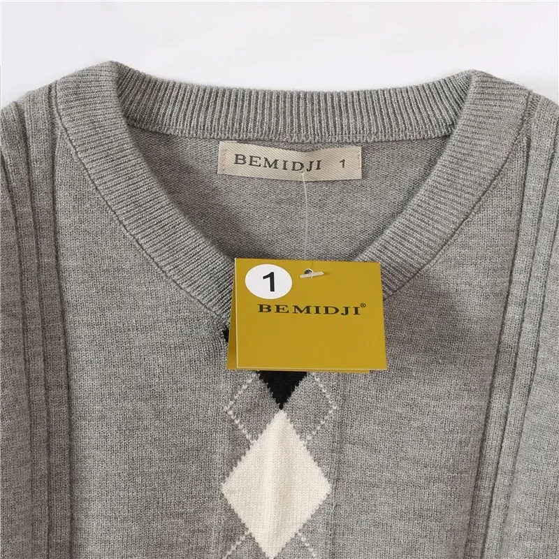 가을 어린이 조끼 스웨터 키즈 니트 풀오버 아우터웨어 코트 2-6세 소년 소녀용 탑스 조끼