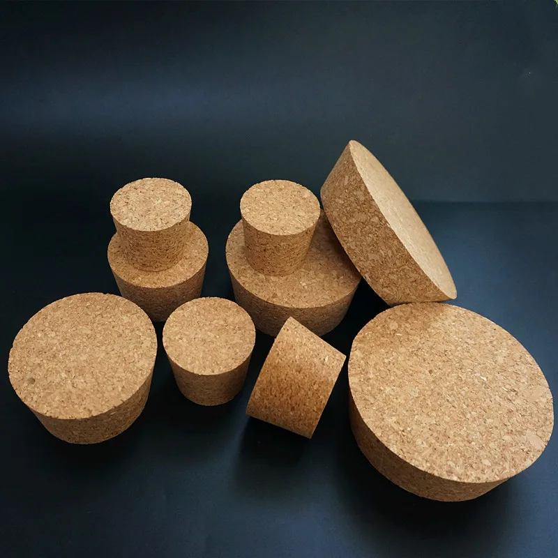 Lab Bottle Stopper 2Pcs/Lot Lab Big Size Wood Cork Cap Thermos Bottle Stopper Essential Oil Pudding Glass Bottle Lid