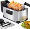 Deep Fryer, Electric Deep Fat Fryers with Baskets, 3 Liters Capacity Oil Frying Pot with View Window, ETL Certificated, 1