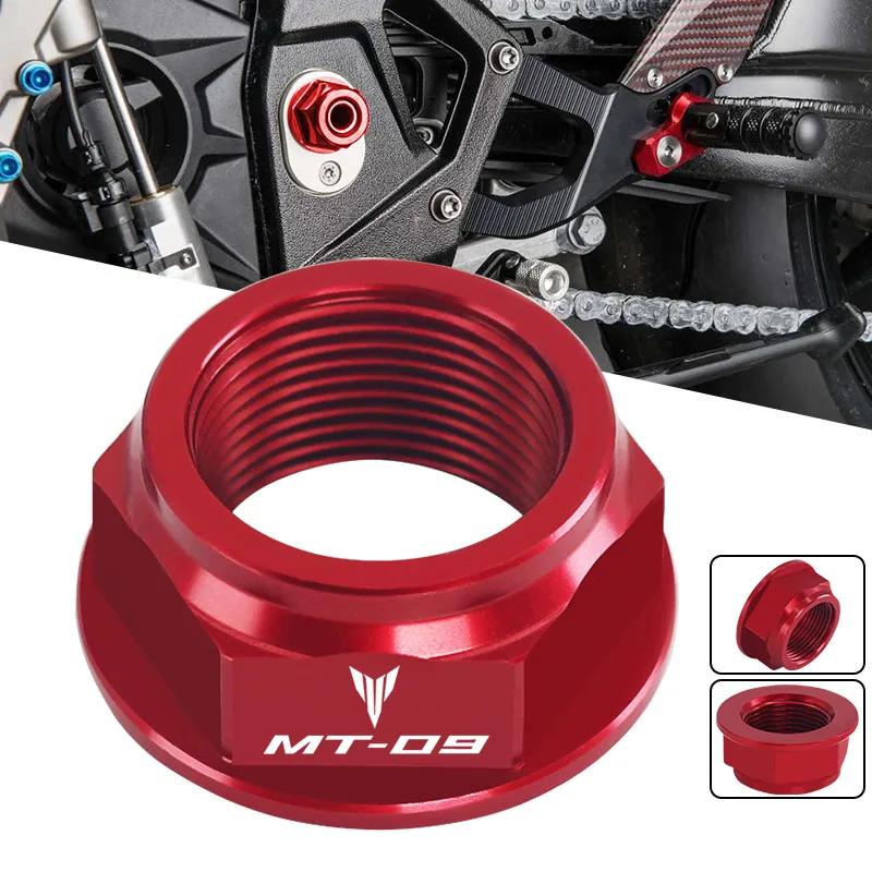 

For MT-07 MT-09/Tracer MT 07 MT 09 2013-2018 2017 Motorcycle CNC Aluminum Rear Wheel Axle Nut Screw Cap Tuerca Rueda Posterior