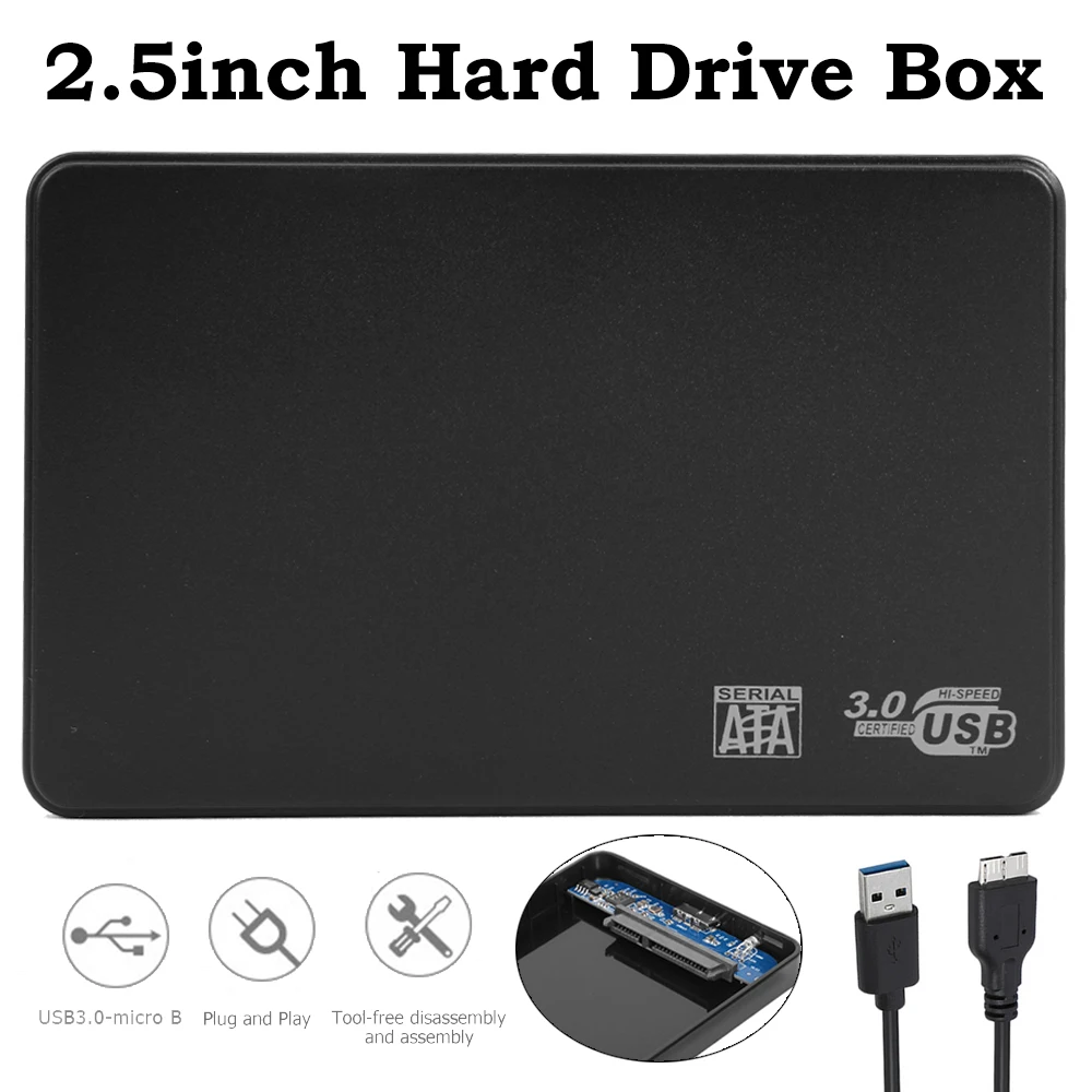 2.5 inch USB 3.0 Micro-B to SATA External 6-Gbps SSD Hard Drive Enclosure HDD PC Computer Notebook Case Box | Электроника
