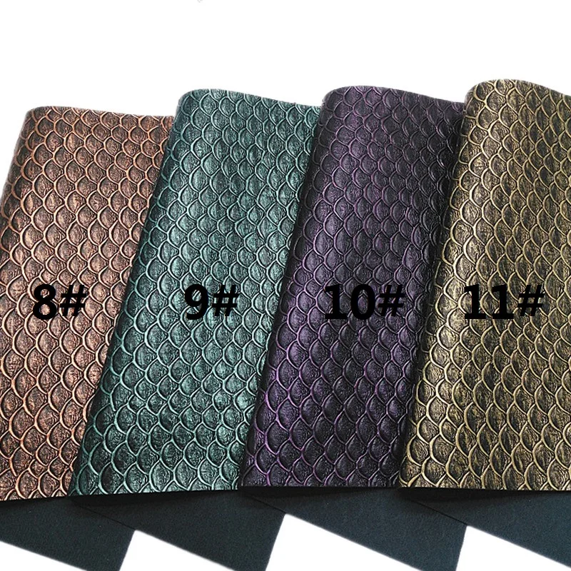1PC 21X29CM Metallic Crocodile Faux Leather Fabric, Synthetic Leather Sheets, PU For Making Bows LEOsyntheticoDIY R2047A