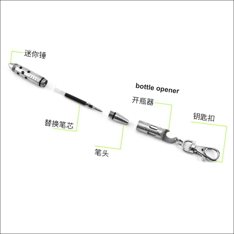 NEW Multifunction pen Mini Pocket-size Metal Ballpoint Pen writing pen self-defense outdoor portable