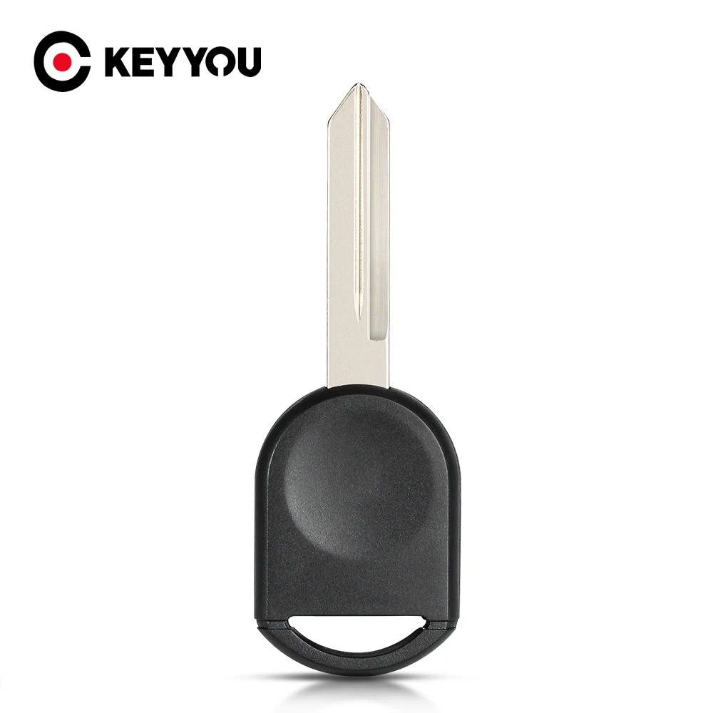 

KEYYOU For Ford Transponder Chip Key Shell Replacement Fob Uncut Blank Blade Auto Car Key Cover Case For Ford (can install chip)