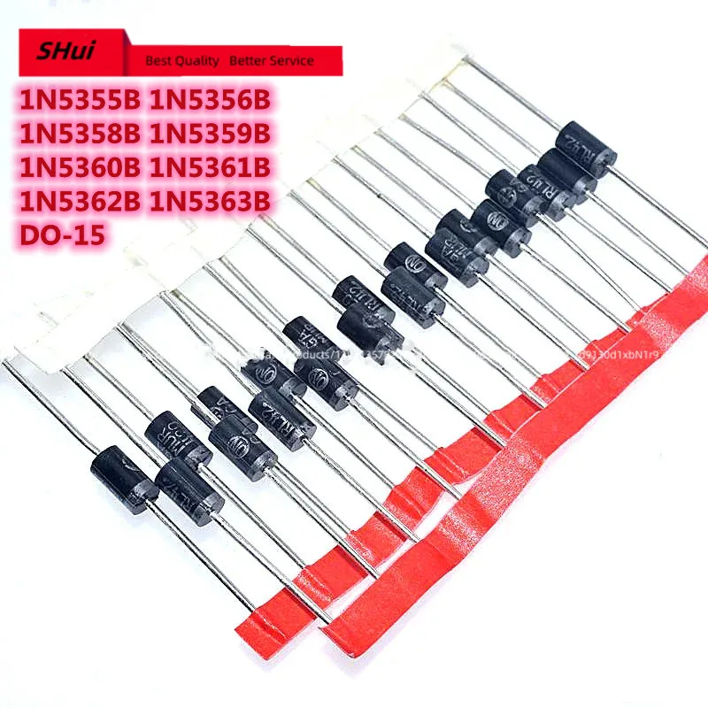 Zener diode 5W 18V-30V 1N5355B-1N5363B DO-15 50PCS