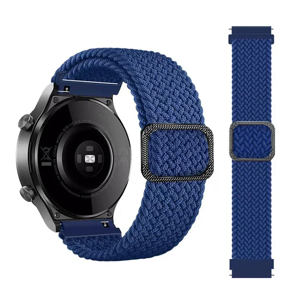 Braided Nylon Elastic Watch Strap, 20-22mm