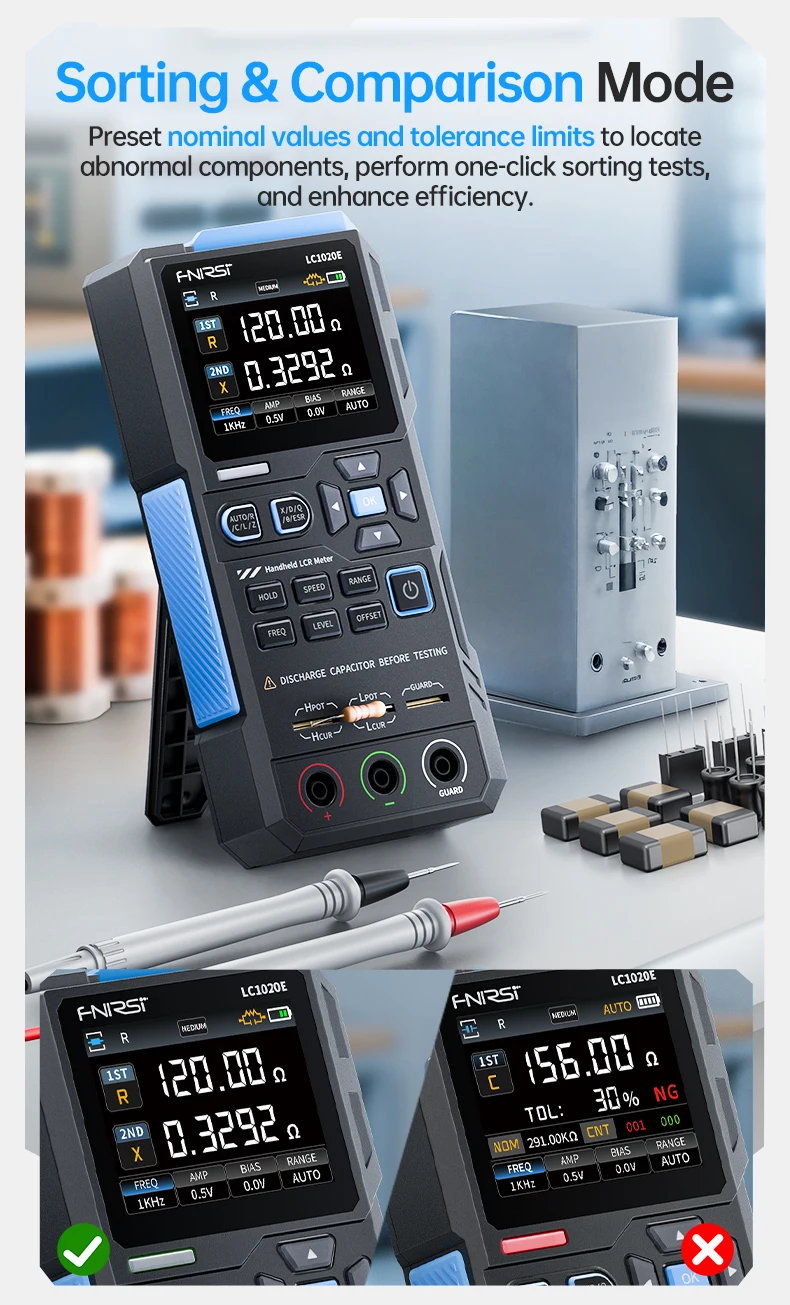 LC1020E High-Precision Handheld Tool Digital Bridge Tester Handheld LCR Meter In