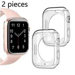 Dual Pack Hollow Soft Clear TPU Screen Protector Case for 45mm (Clear)