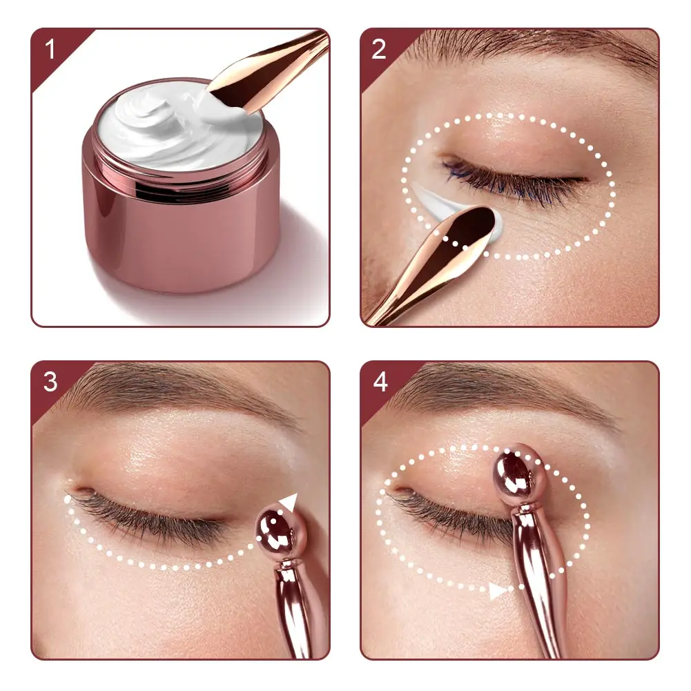 Cara 2 en 1 palo de masaje aplicador de crema para ojos para antiarrugas ojeras levantamiento Facial espátulas mezcladoras Sco_voghion.com