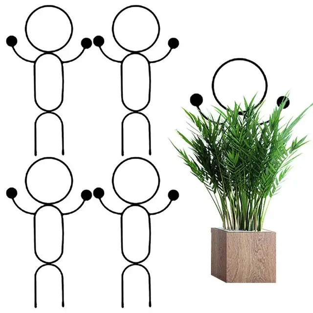 4Pc Gyakorlati Rohanásgátló Növényi Tartó Állvány Fém Időjárási Ellenállás Virág Függőleges Mászás Tét - Image 3