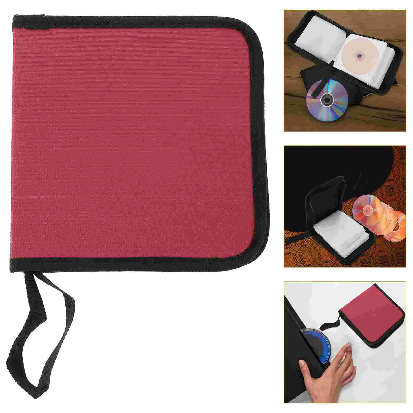 Lanyard CD Case Auto CD Storage Bag DVD Disc Holder 40-Capacity Holder