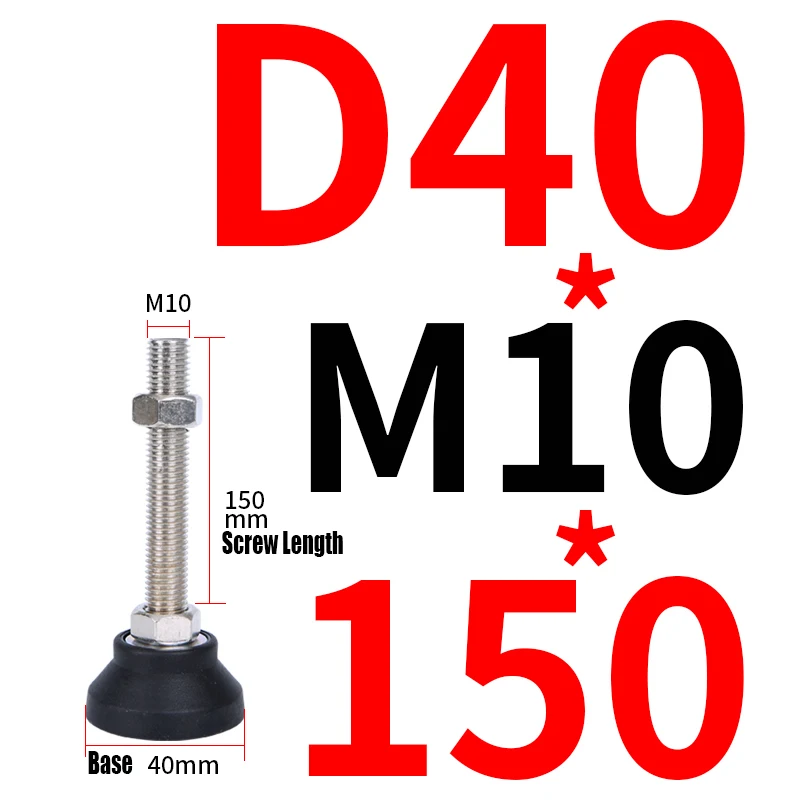 4PC M6-M12 Piedini Di Regolazione In Nylon In Acciaio Inossidabile - Foto 10