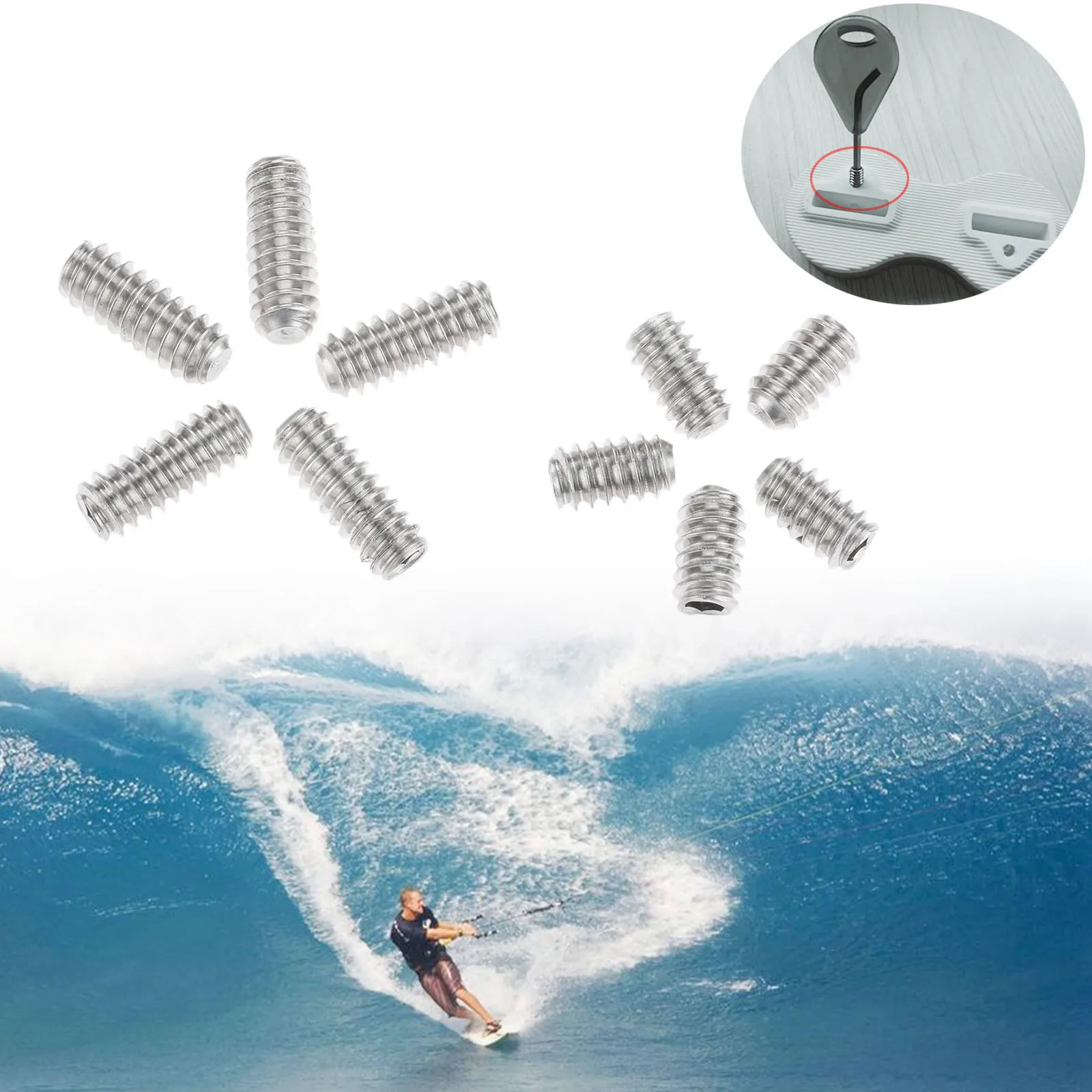 Viti Per Pinne Surf In Acciaio Inossidabile - Set Da 3 Per Tavole